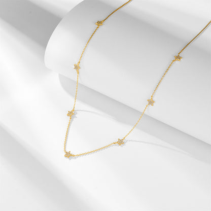 Celeste Star Chain Necklace – 14K Gold Plated