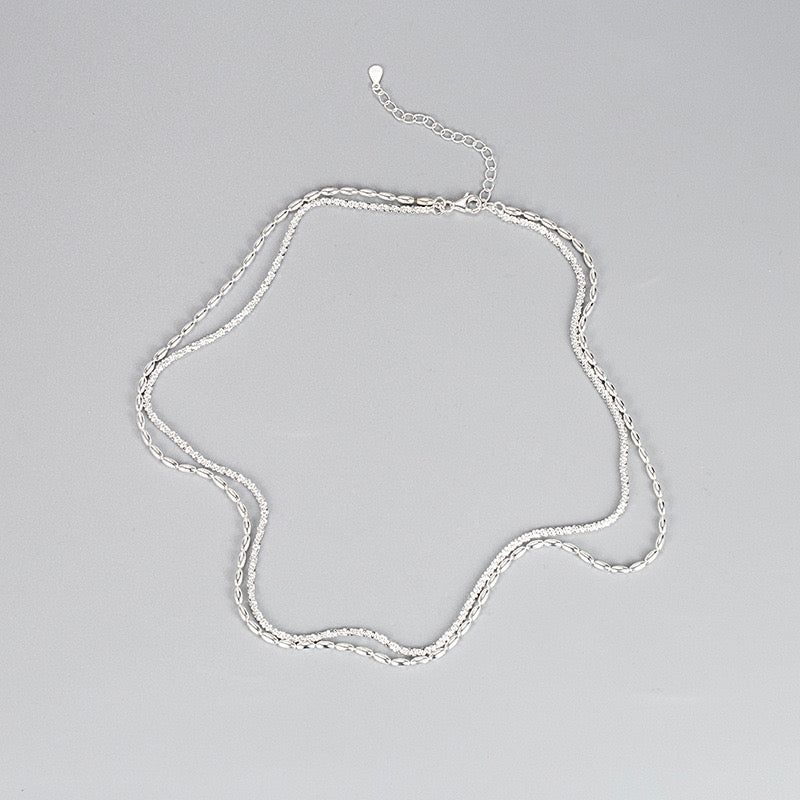 Dual Layer Sterling Silver Necklace