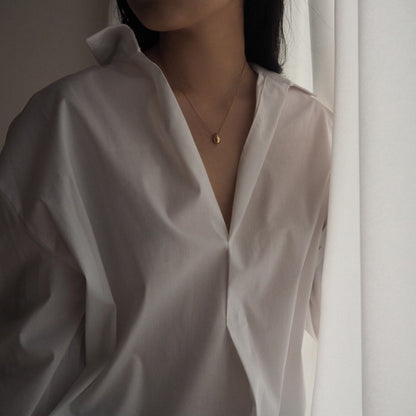 Golden Dew Drop Pendant Necklace