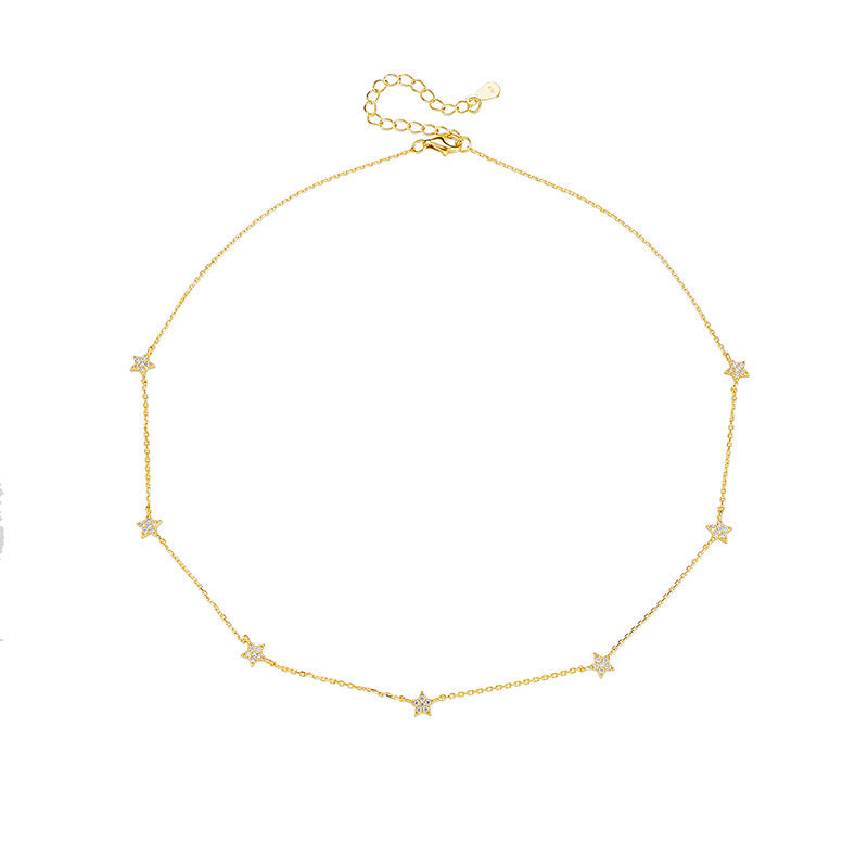 Celeste Star Chain Necklace – 14K Gold Plated