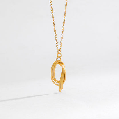 Gold Irregular Pendant Necklace – 925 Sterling Silver (Gold Plated)