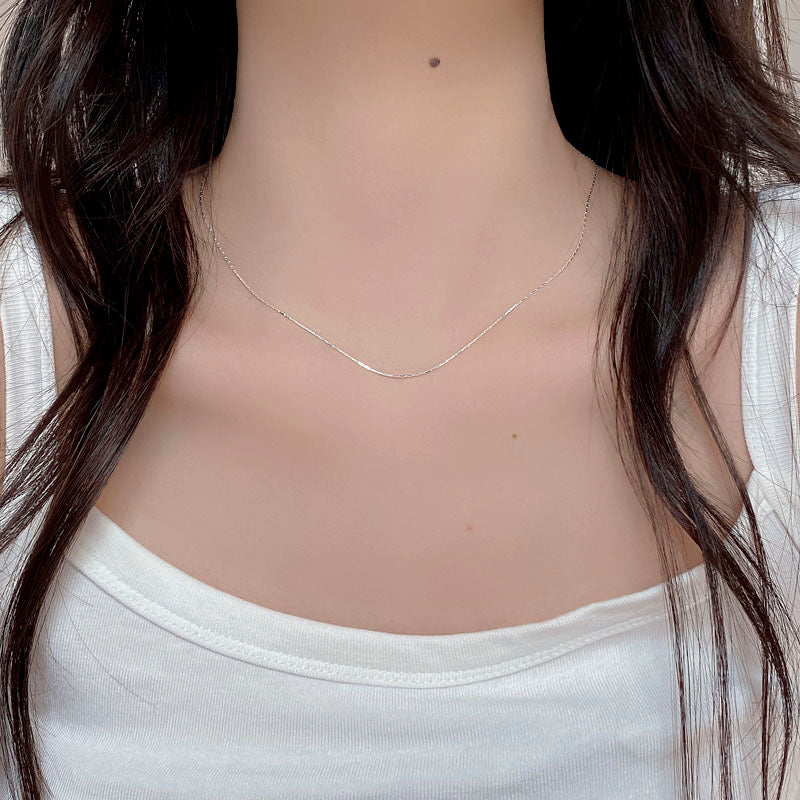 Classic 925 Sterling Silver Twisted Rope Chain Necklace