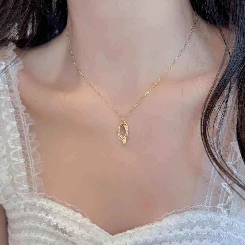 Gold Irregular Pendant Necklace – 925 Sterling Silver (Gold Plated)