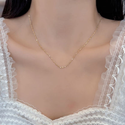 Minimal Gold Cable Chain Necklace – 925 Sterling Silver (Gold Plated)