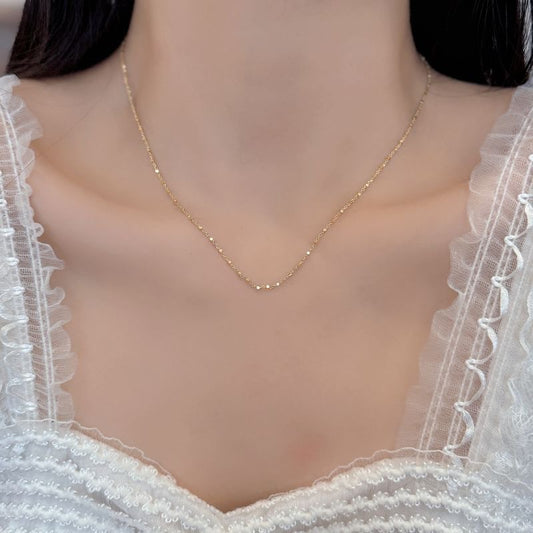 Minimal Gold Cable Chain Necklace – 925 Sterling Silver (Gold Plated)