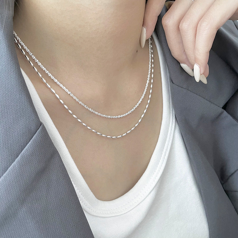 Dual Layer Sterling Silver Necklace