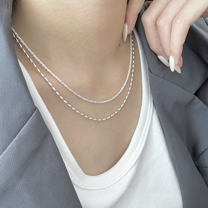 Dual Layer Sterling Silver Necklace