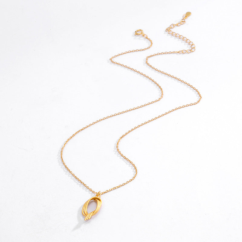 Gold Irregular Pendant Necklace – 925 Sterling Silver (Gold Plated)