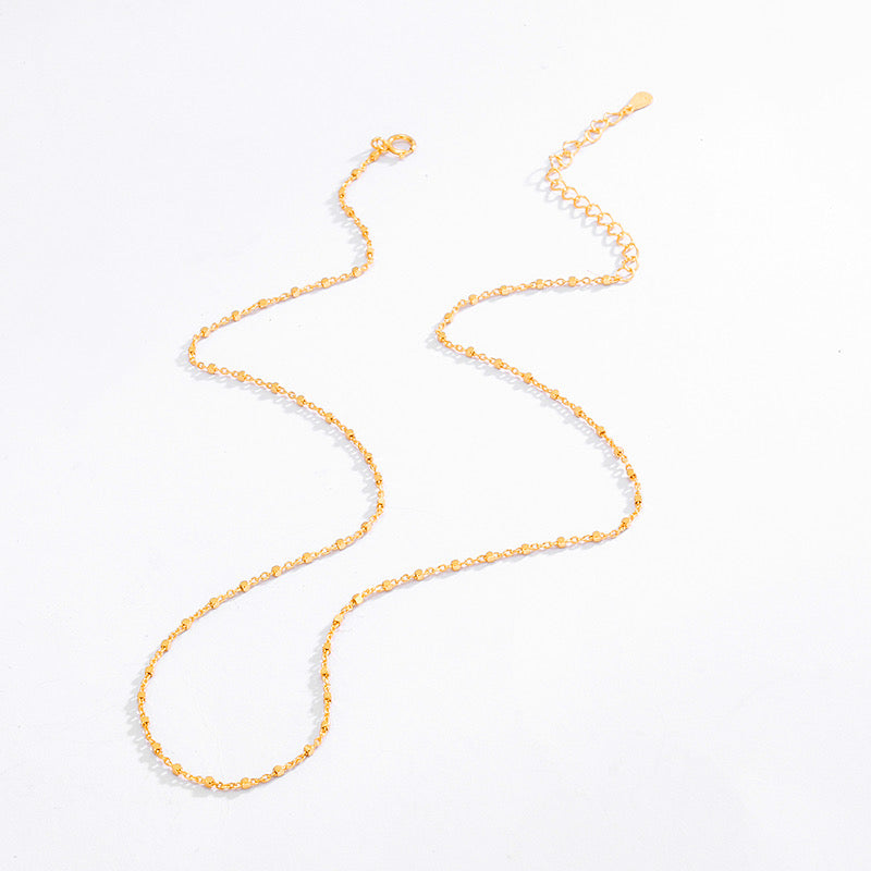 Minimal Gold Cable Chain Necklace – 925 Sterling Silver (Gold Plated)