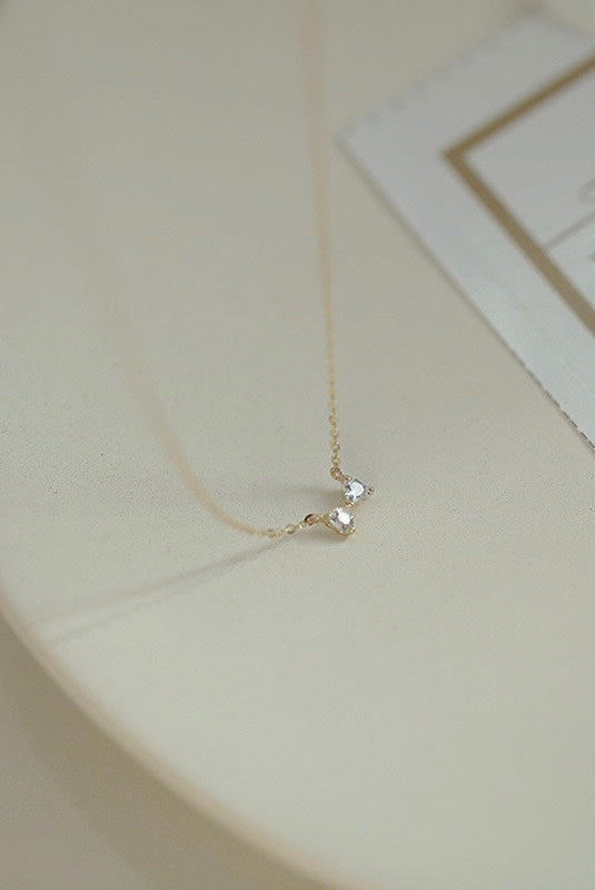 925 Sterling Silver Bow Knot Necklace – Gold Plated Minimal Pendant